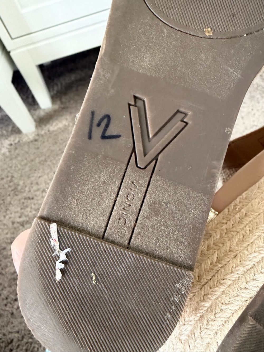 Vionic Calera Espadrille Wedge Sandal in Gold and Tan - Picture 7 of 8